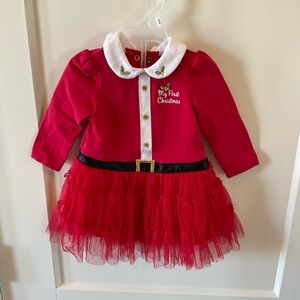 Little Me Red Christmas Tutu Dress